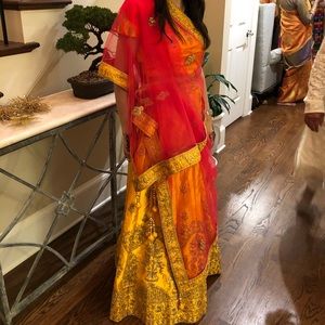 Beautiful yellow Lehenga onde size (adjustable)